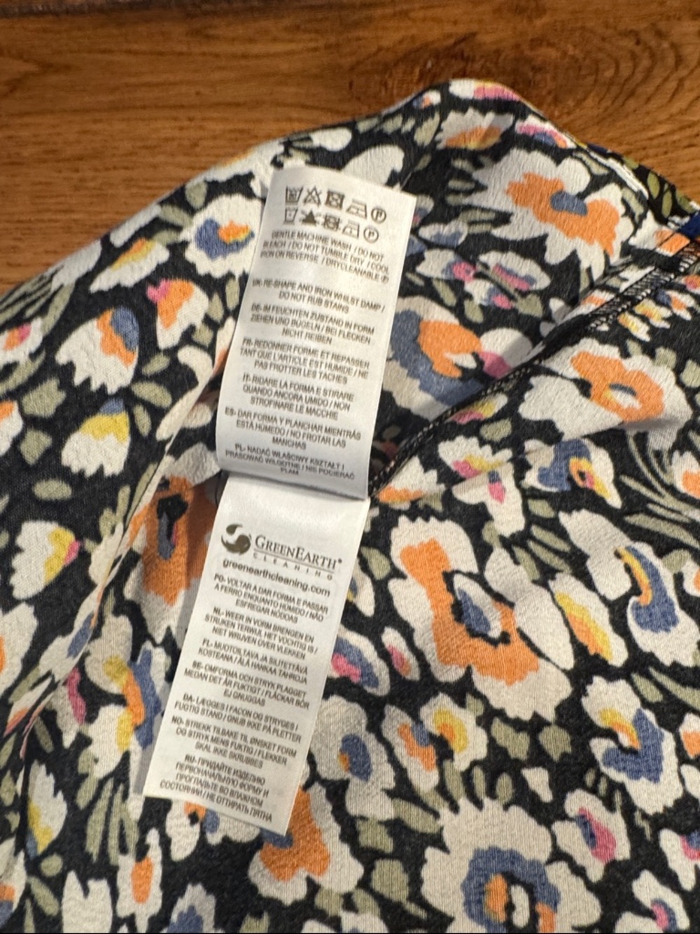 Boden Long-Sleeve Floral Dress — Black, White, Orange, Blue, Pink - Picture 4 of 6